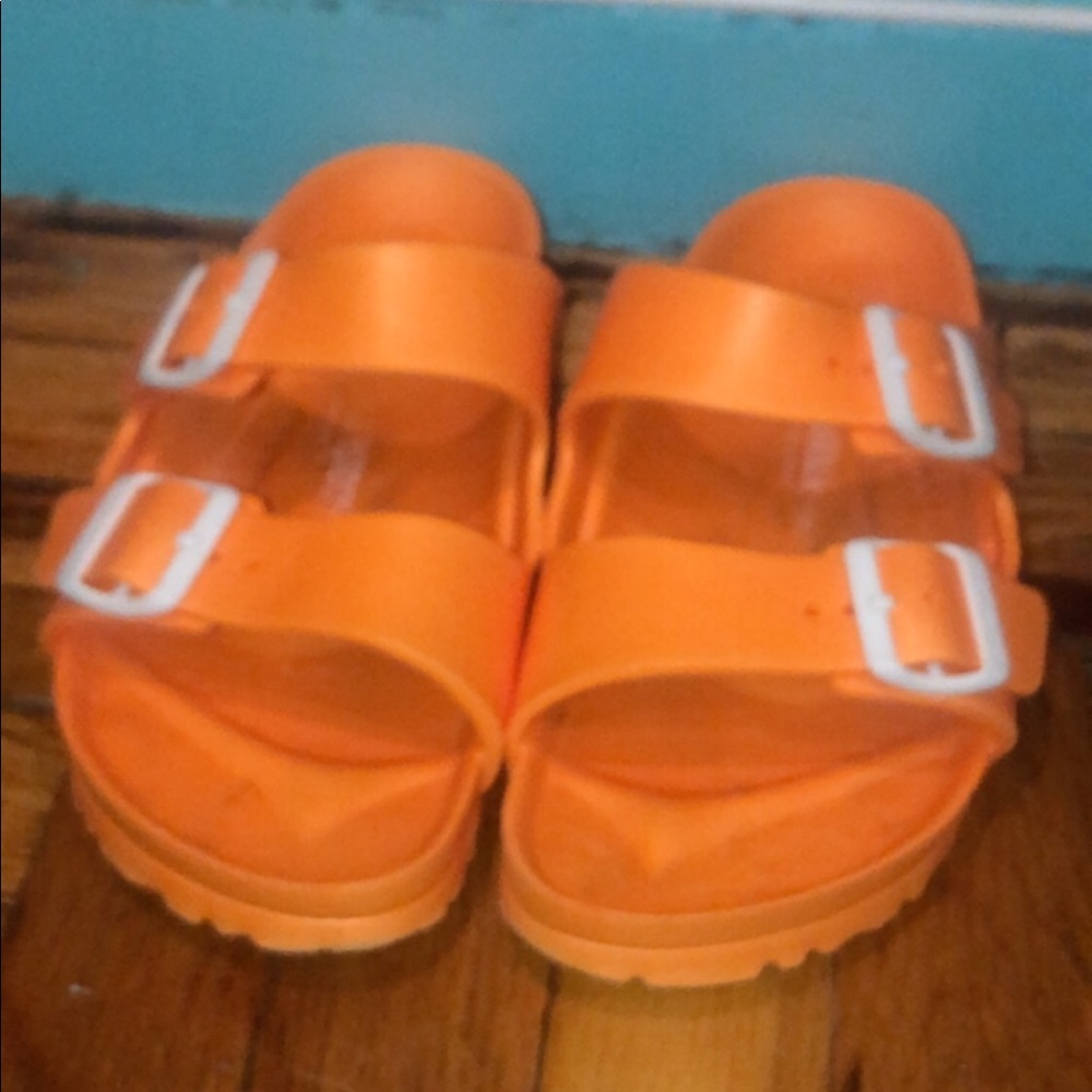 Birkenstocks for Jcrew orange sandals